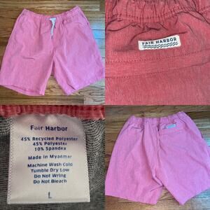Fair Harbor Mens The One Short 8” Heathered Red Pink Size LG